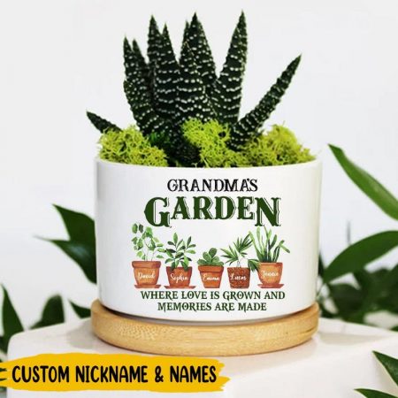 Personalized Plant Pot Aunties Moms Grandma's Garden Where love is grown and memories are made, Gift Nana Mimi, Mothers Day Gift plant pot HG